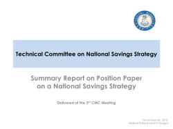 Technical Committee on National Savings Strategy