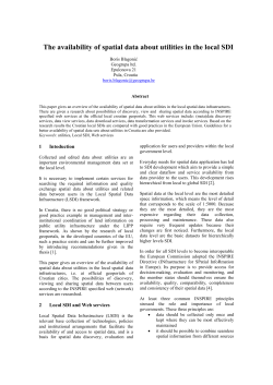 The availability of spatial data about utilities in the local SDI