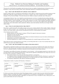 5 Steps: Medical Care Decision Making for Families and Guardians