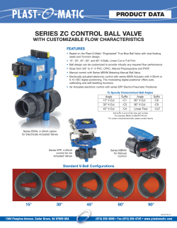 Plast-O-Matic Series ZC Control Ball Valve Data Sheet