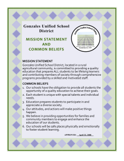 Mission Statement and Common Beliefs.pub