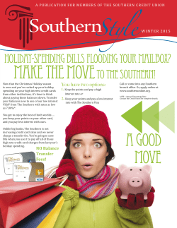 A good move - The Southern Credit Union