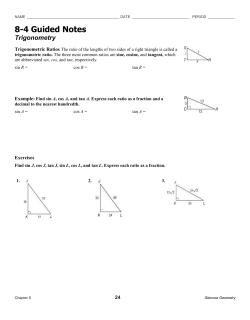 8-4 Guided Notes Trigonometry