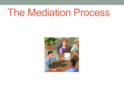 The Mediation Process Slide show