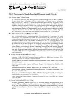 ACAT Assessment of Grade-based and Outcome-based