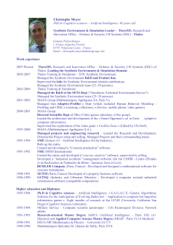Curriculum Vitae of Dr. Christophe Meyer