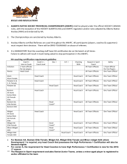 RULES AND REGULATIONS 1. ALBERTA