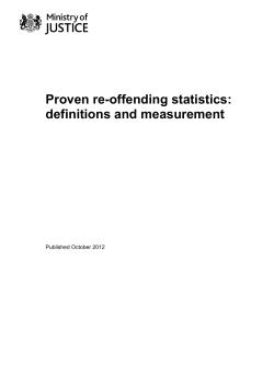 Proven re-offending statistics: definitions and measurement