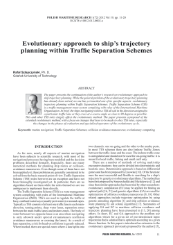 Evolutionary approach to ship`s trajectory planning within Traffic