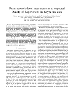 From network-level measurements to expected - Sophia