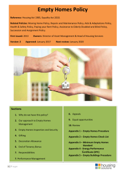 Empty Homes Policy - Housing Solutions