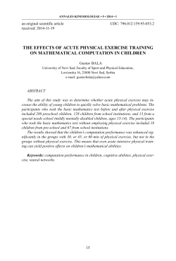 the effects of acute physical exercise training on mathematical