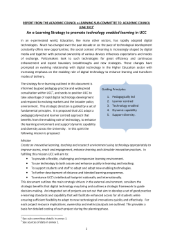 An e-Learning Strategy to promote technology enabled learning in