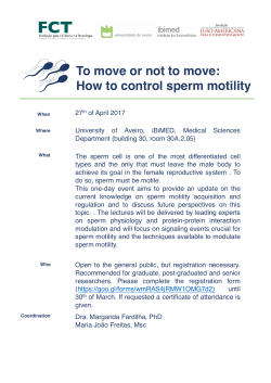 To move or not to move: How to control sperm motility