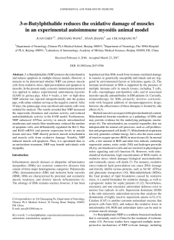 3‑n‑Butylphthalide reduces the oxidative damage of muscles in an