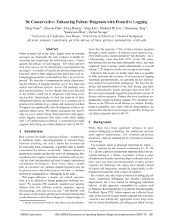 Be Conservative: Enhancing Failure Diagnosis with