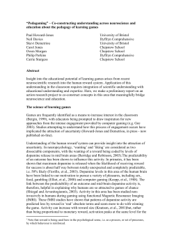 Co-constructing understanding across neuroscience and education