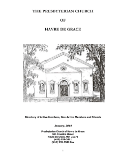 presbyterian church directory - Presbyterian Church of Havre de Grace