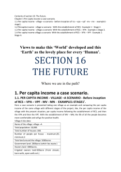 1. Per capita income a case scenario.