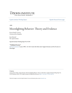 Moonlighting Behavior: Theory and Evidence
