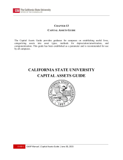 Capital Assets Guide - California State University