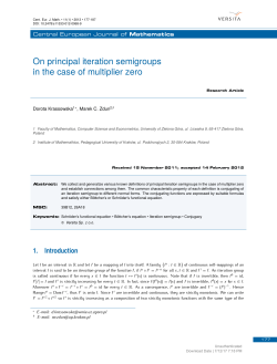 On principal iteration semigroups in the case of