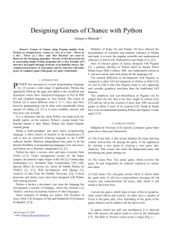 Designing Games of Chance with Python