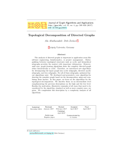 Topological Decomposition of Directed Graphs