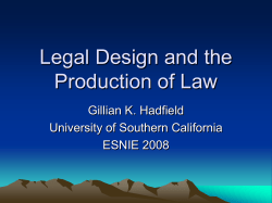 Legal Design and the Production of Law