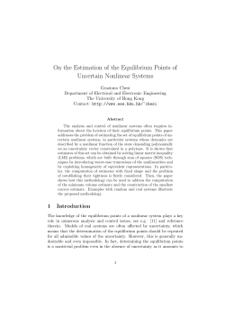 On the Estimation of the Equilibrium Points of Uncertain Nonlinear