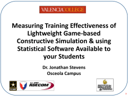 Measuring Training Effectiveness of Lightweight Game