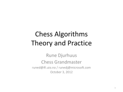Chess Algorithms Theory and Practice