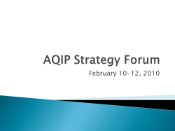 AQIP Strategy Forum - Academic Assessment