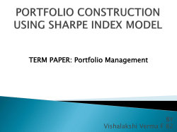 portfolio construction using sharpe index model
