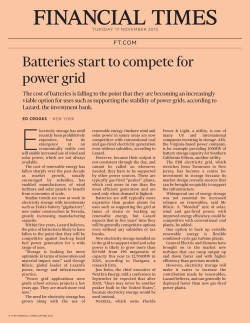 Batteries start to compete for power grid