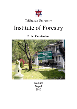 New B.Sc Syllabus 2015 - Kathmandu Forestry College