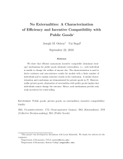 No Externalities: A Characterization of Efficiency