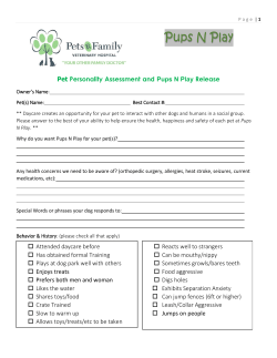 Pups N Play - Pets R Family Veterinary Hospital