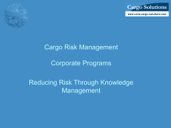 Risk management strategy