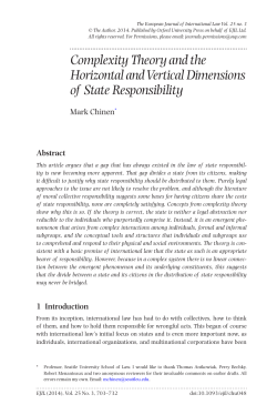 Complexity Theory and the Horizontal and