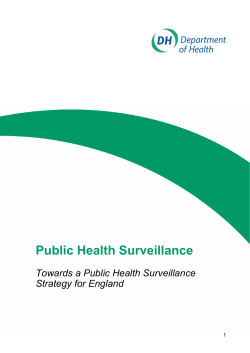 Towards a Public Health Surveillance Strategy for England