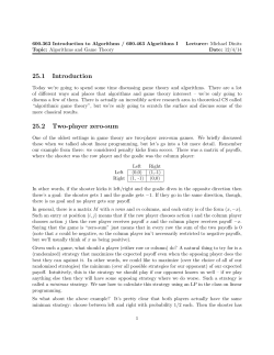 25.1 Introduction 25.2 Two-player zero-sum