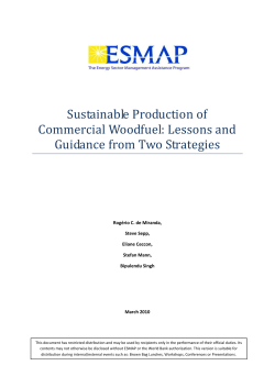 Sustainable produced commercial fuelwood: Lessons and