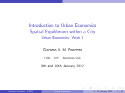 Introduction to Urban Economics Spatial Equilibrium within a City