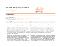 - Education Policy Analysis Archives