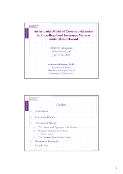An Actuarial Model of Cross subsidization in Price