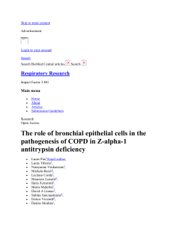 The role of bronchial epithelial cells in the pathogenesis of COPD in