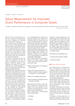 Odour Measurement for Improved Scent Performance in