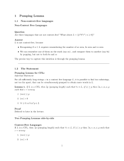 Pumping Lemma and non-CFLs