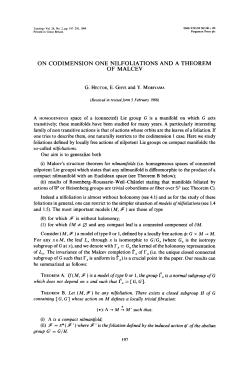 on codimension one nilfoliations and a theorem of malcev